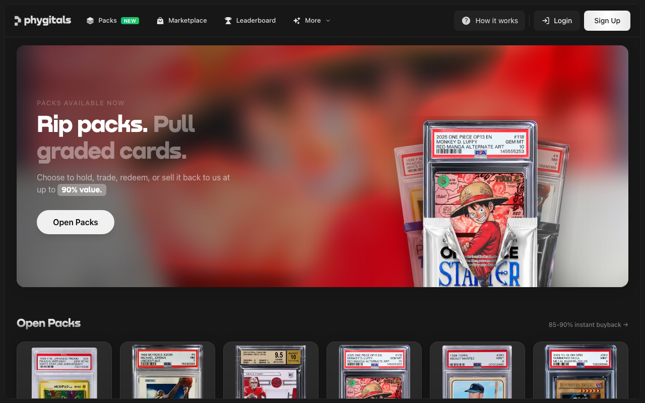Phygitals homepage