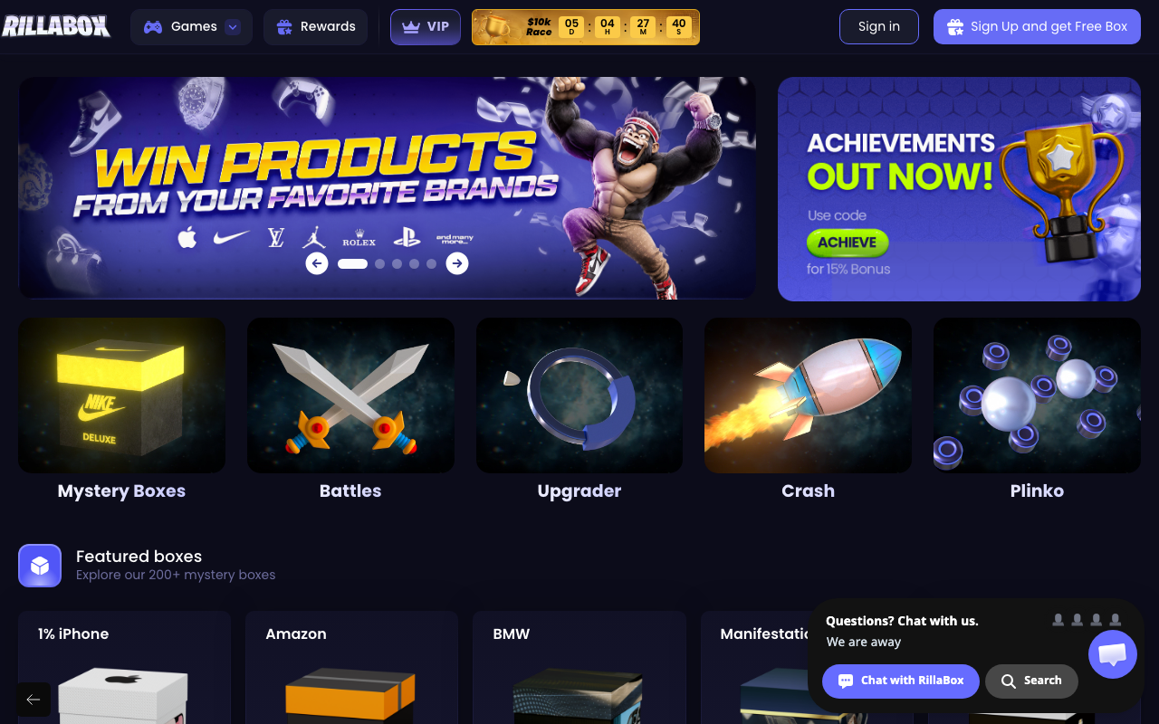 RillaBox homepage